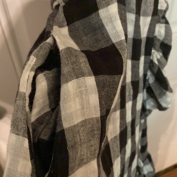 Anthropologie Kayla’s Armoire Black and White Check Wrap Dress - Picture 11 of 12